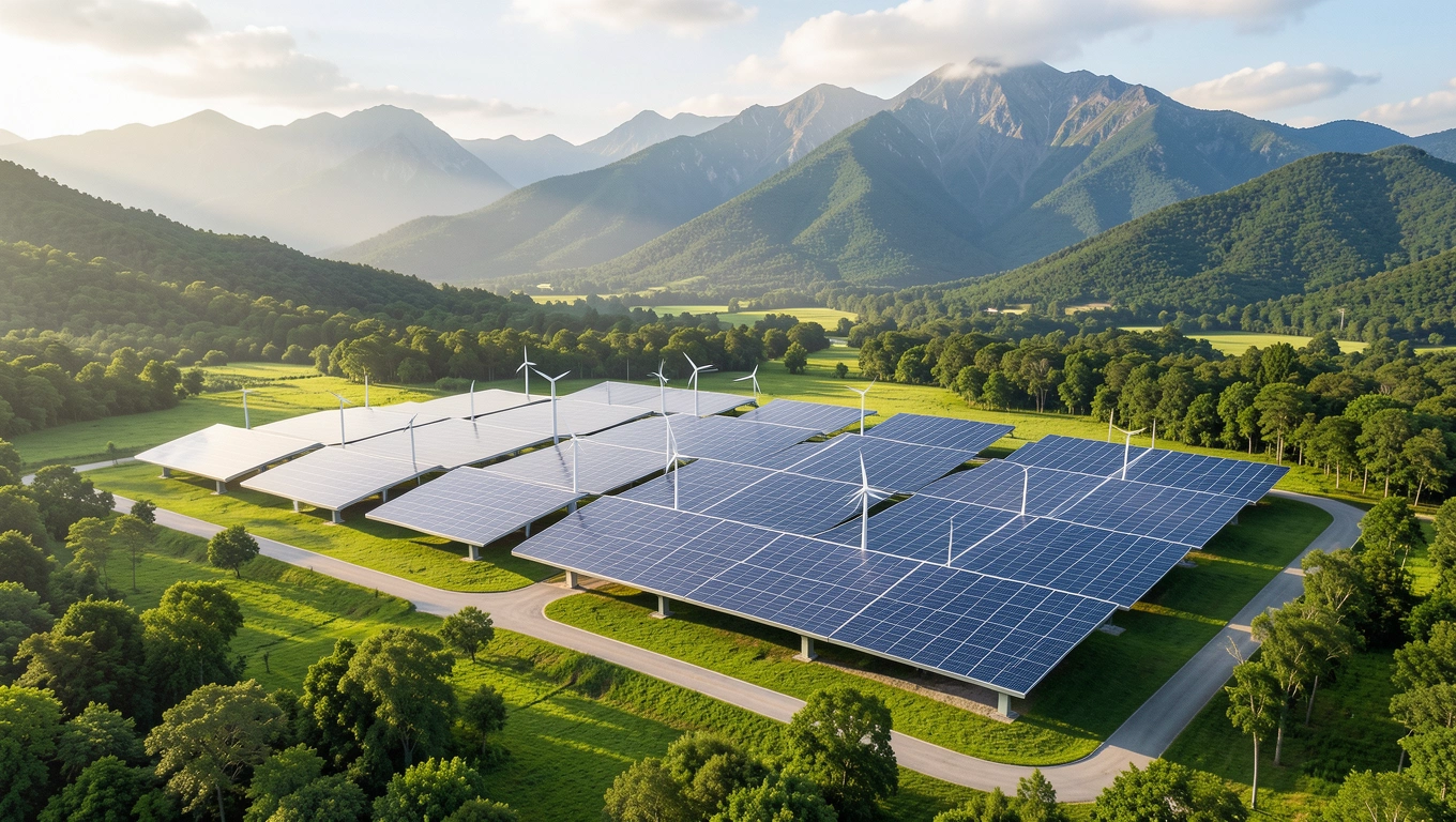 Centrale solaire futuriste